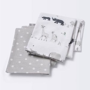 2 Large Flannel Baby Blankets